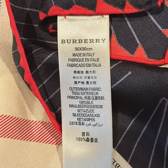 Burberry 34” square silk nova check scarf - Picture 9 of 14